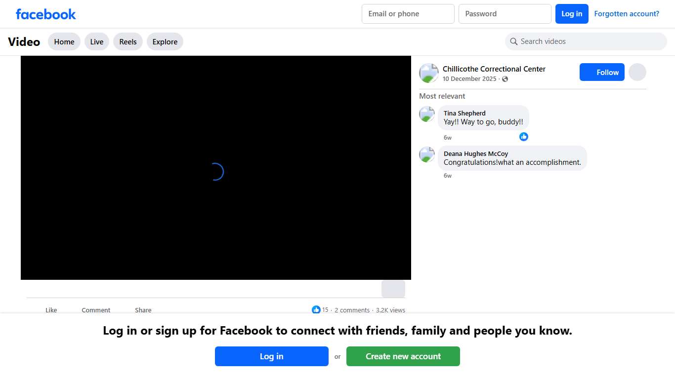 Chillicothe Correctional Center on Reels Facebook